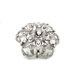 Broche Italienne En Or Avec 5,50 Carats De Diamants De Succession -Castafiore Boutique broche italienne en or avec 550 carats de diamants de succession 428857