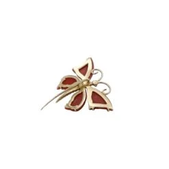 Broche Papillon En Or Jaune -Castafiore Boutique broche papillon en or jaune 398594