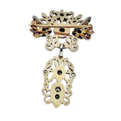Broche Pendentif En Or Et Argent Sertie De Diamants, époque Napoléon III -Castafiore Boutique broche pendentif en or et argent sertie de diamants epoque napoleon iii 898792