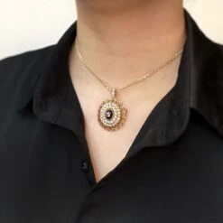 Broche Pendentif - Or, Email, Perles & Rubis -Castafiore Boutique broche pendentif or email perles rubis 731686