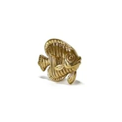 Broche Poisson En Or Jaune -Castafiore Boutique broche poisson en or jaune 103766