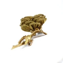 Broche "Rose" En Or Jaune -Castafiore Boutique broche rose en or jaune 177852