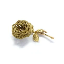 Broche "Rose" En Or Jaune