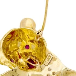 Miller Broche SANZ "Tigre", Or Jaune, Diamants, Rubis, émail 11 Miller Broche SANZ "Tigre", Or Jaune, Diamants, Rubis, émail -Castafiore Boutique broche sanz tigre or jaune diamants rubis email 745293