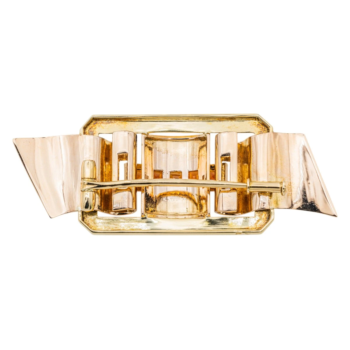 Broche Tank En Or Jaune Et Citrine 5 Broche Tank En Or Jaune Et Citrine – Image 5