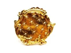 Broche Vintage En 2 Ors Et Diamants
