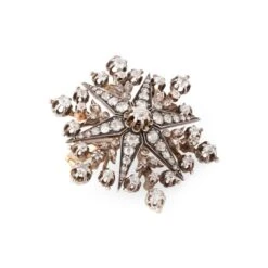 Broches Étoile & Fleur En Or Jaune, Argent Et Diamants -Castafiore Boutique broches etoile fleur en or jaune argent et diamants 148331