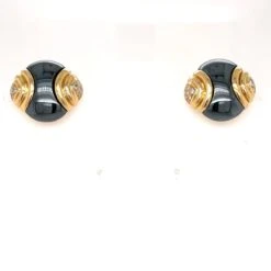 Bulgari Diamond Hematite 18 Karat Yellow Gold Earrings -Castafiore Boutique bulgari diamond hematite 18 karat yellow gold earrings 179506