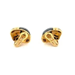 Bulgari Diamond Hematite 18 Karat Yellow Gold Earrings -Castafiore Boutique bulgari diamond hematite 18 karat yellow gold earrings 822397