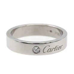 Cartier Bague Alliance Le C Platine Diamant