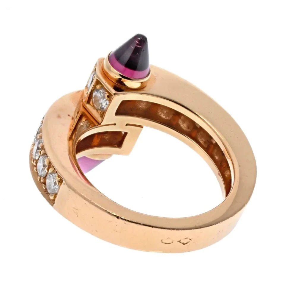 Bague CARTIER "Menottes" En Or Rose, Tourmaline Et Diamants 5 Bague CARTIER "Menottes" En Or Rose, Tourmaline Et Diamants – Image 5