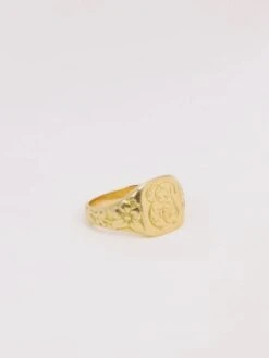 Chevalière Art Nouveau Or Jaune -Castafiore Boutique chevaliere art nouveau or jaune 982848