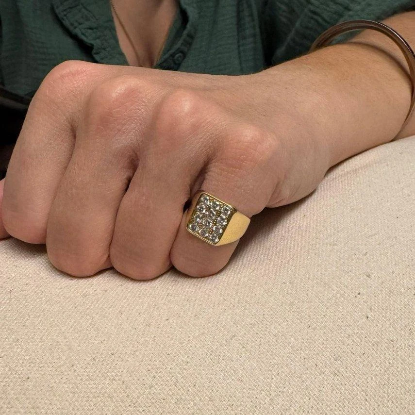 Chevalière En Or Et Diamants 2 Chevalière En Or Et Diamants – Image 2