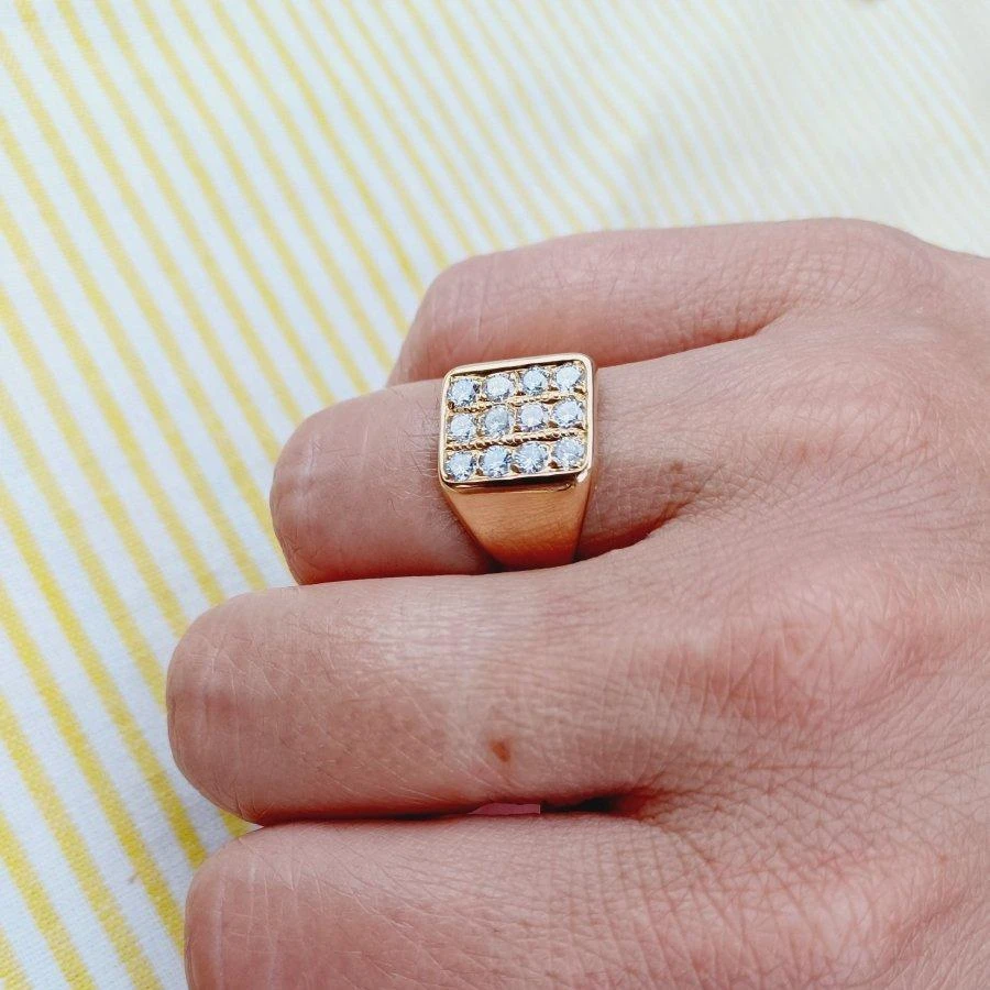 Chevalière En Or Et Diamants 10 Chevalière En Or Et Diamants – Image 10