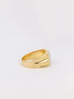 Chevalière Vintage Or Plateau De Diamants -Castafiore Boutique chevaliere vintage or plateau de diamants 101606