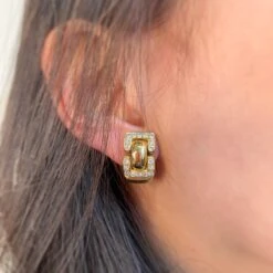 Clips D'oreilles - Or Et Diamants -Castafiore Boutique clips doreilles or et diamants 592819