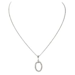 Collier Chaîne Pendentif En Or Blanc Et Diamants -Castafiore Boutique collier chaine pendentif en or blanc et diamants 156634