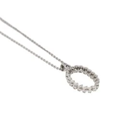 Collier Chaîne Pendentif En Or Blanc Et Diamants -Castafiore Boutique collier chaine pendentif en or blanc et diamants 465331