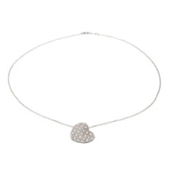 Collier Coeur Or Blanc Diamant -Castafiore Boutique collier coeur or blanc diamant 127163