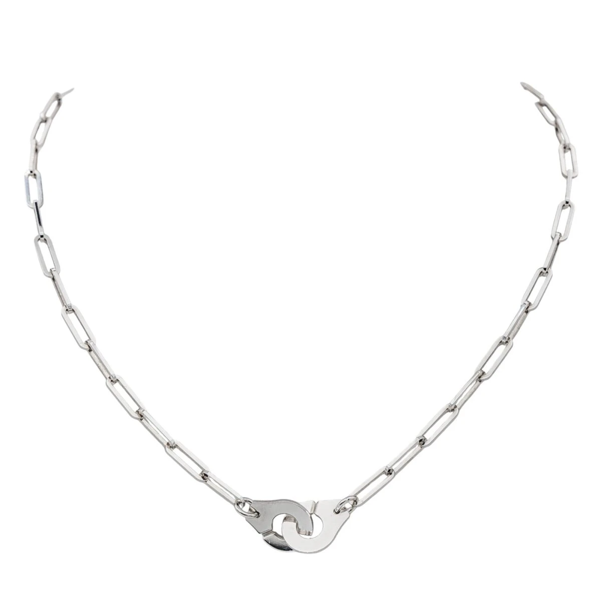 Collier Dinh Van Menottes En Or Blanc 1 Collier Dinh Van Menottes En Or Blanc