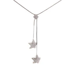 Collier étoiles Diamants En Or Blanc