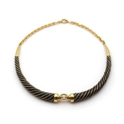 Collier Torque GAY FRÈRES En Or Jaune Et Argent