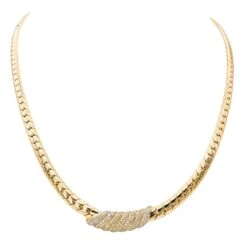 Collier Maille Anglaise Or Jaune Diamant