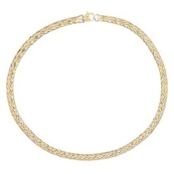Collier Maille En Or Jaune Et Or Blanc
