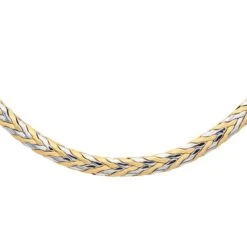 Collier Maille En Or Jaune Et Or Blanc -Castafiore Boutique collier maille en or jaune et or blanc 638817