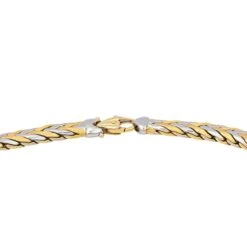 Collier Maille En Or Jaune Et Or Blanc -Castafiore Boutique collier maille en or jaune et or blanc 698838