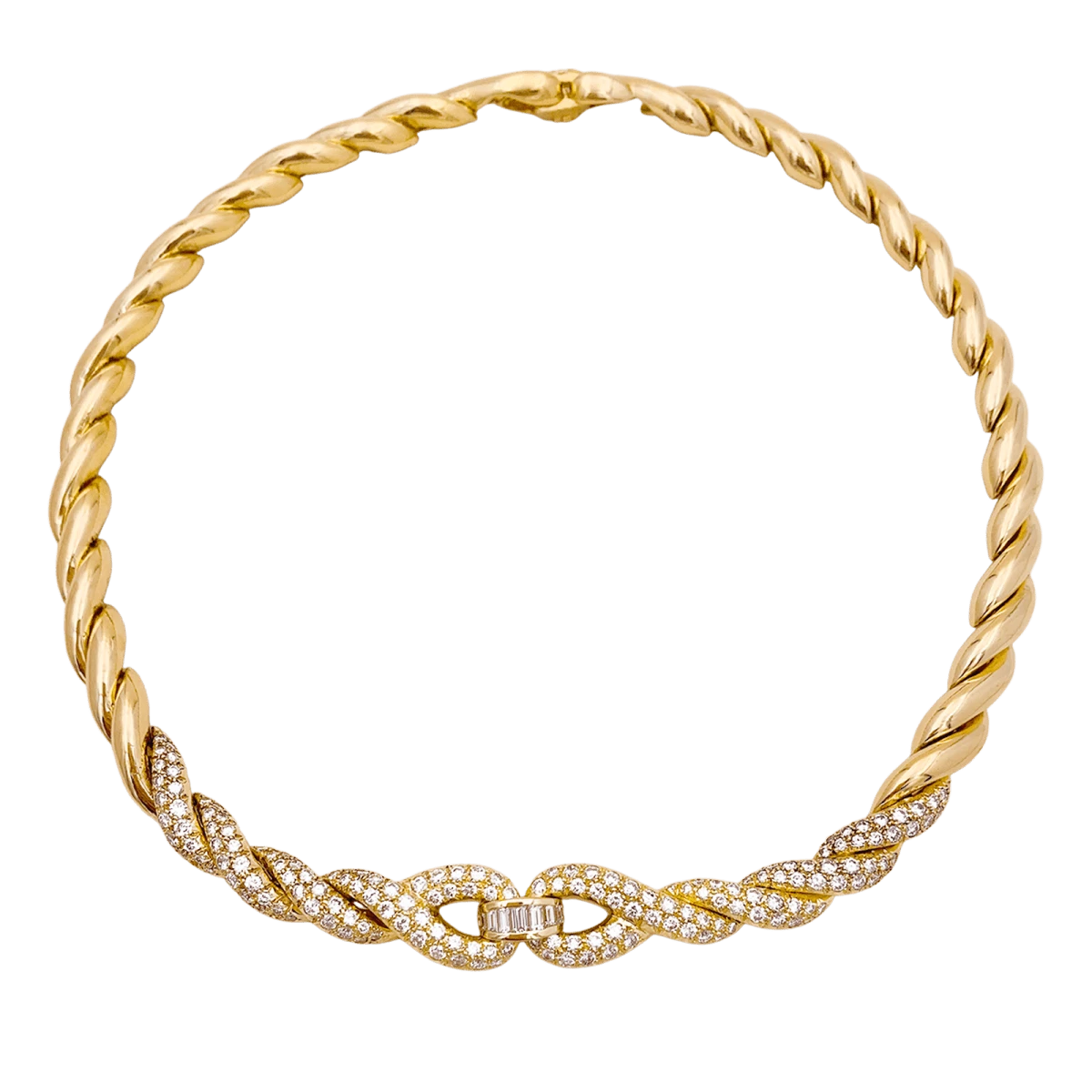 Miller Collier Maille FRED En Or Jaune Et Diamants 1 Miller Collier Maille FRED En Or Jaune Et Diamants