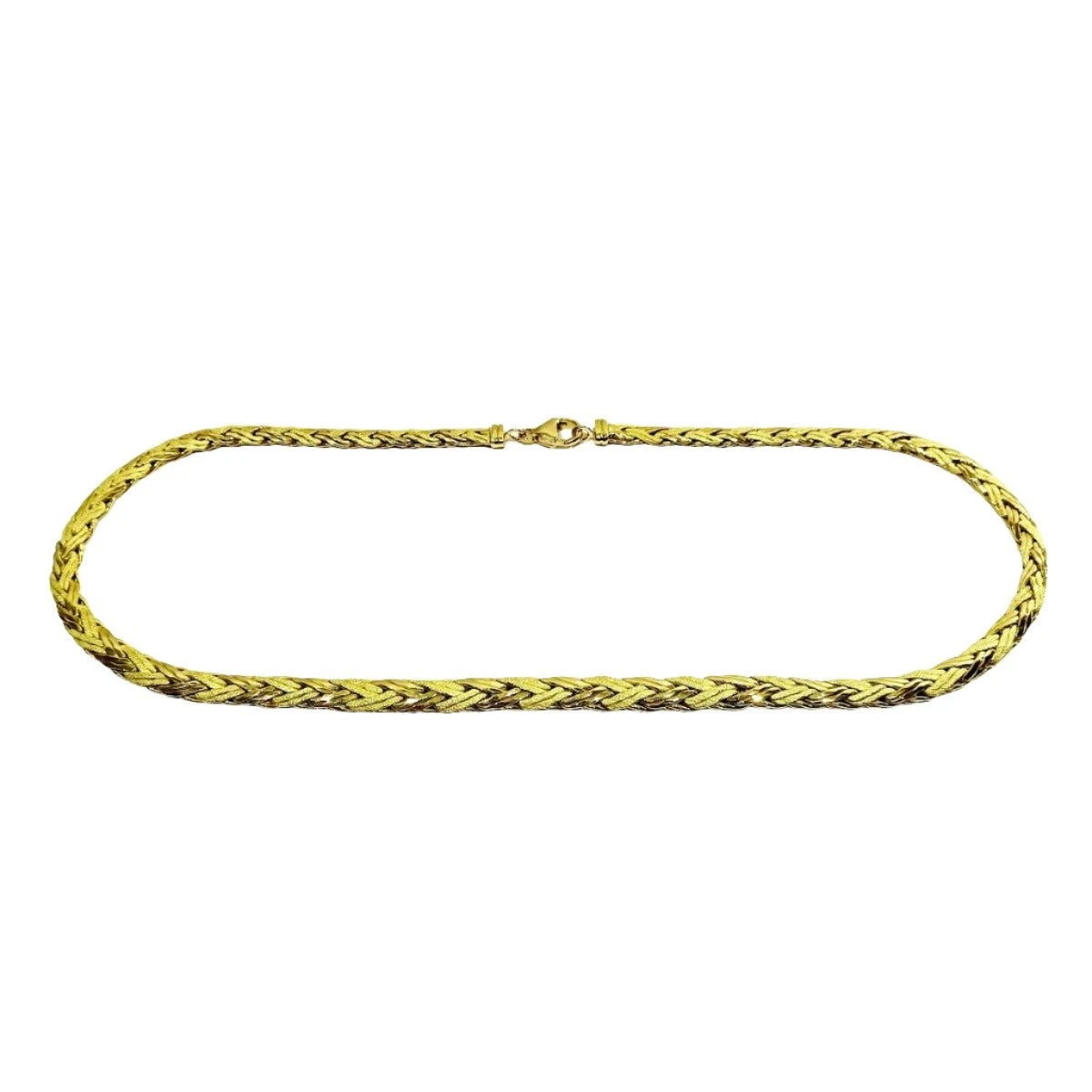 Collier Maille Tresseen Or Jaune 1 Collier Maille Tresseen Or Jaune