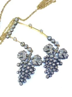 Collier Négligé Et Boucles D’oreilles En Or, Argent Et Diamant -Castafiore Boutique collier neglige et boucles doreilles en or et argent diamants napoleon iii 963586