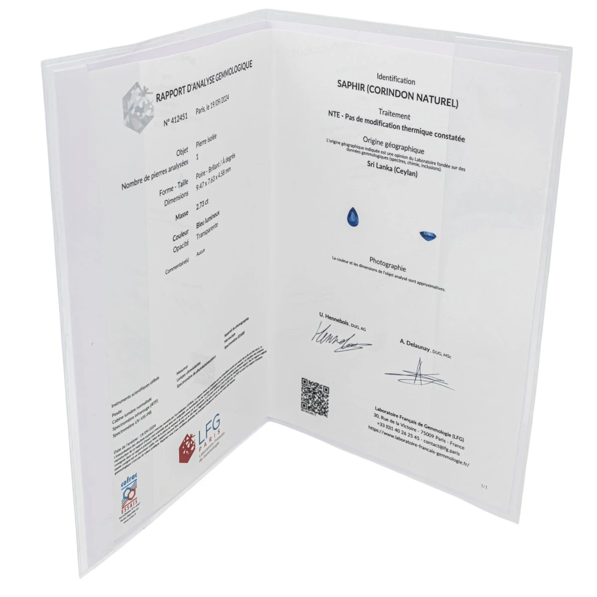 Collier Or Blanc Saphir 9 Collier Or Blanc Saphir – Image 9