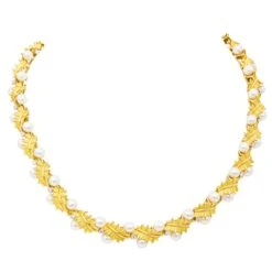Collier Or Jaune Perle
