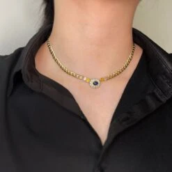 Collier FRED En Or Jaune, Saphir Et Diamants -Castafiore Boutique collier or saphir diamants fred 253424
