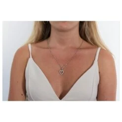 Collier Pendentif Coeur En Or Blanc Et En Diamants -Castafiore Boutique collier pendentif coeur en or blanc et en diamants 313989