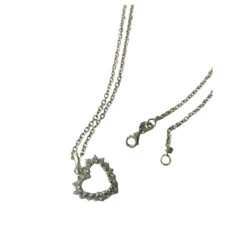 Collier Pendentif Coeur En Or Blanc Et En Diamants -Castafiore Boutique collier pendentif coeur en or blanc et en diamants 370949