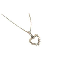 Collier Pendentif Coeur En Or Blanc Et En Diamants -Castafiore Boutique collier pendentif coeur en or blanc et en diamants 550109