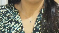 Collier Pendentif En Or Blanc, Saphir Et Diamants -Castafiore Boutique collier pendentif en or blanc saphir et diamants 516458