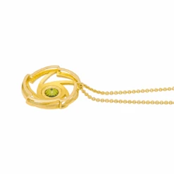 Collier Pendentif En Or Jaune Et Péridot -Castafiore Boutique collier pendentif en or jaune et peridot 1694554