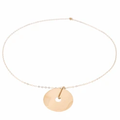 Collier Pendentif GINETTE NY "Jumbo Donut On Chain" En Or Rose -Castafiore Boutique collier pendentif ginette ny jumbo donut on chain en or rose 268759
