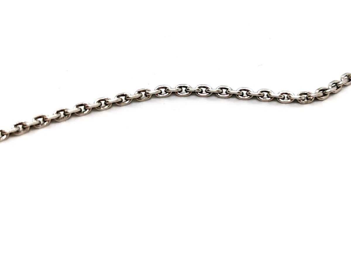 Collier Pendentif Oval En Or Blanc Et Diamants 6 Collier Pendentif Oval En Or Blanc Et Diamants – Image 6