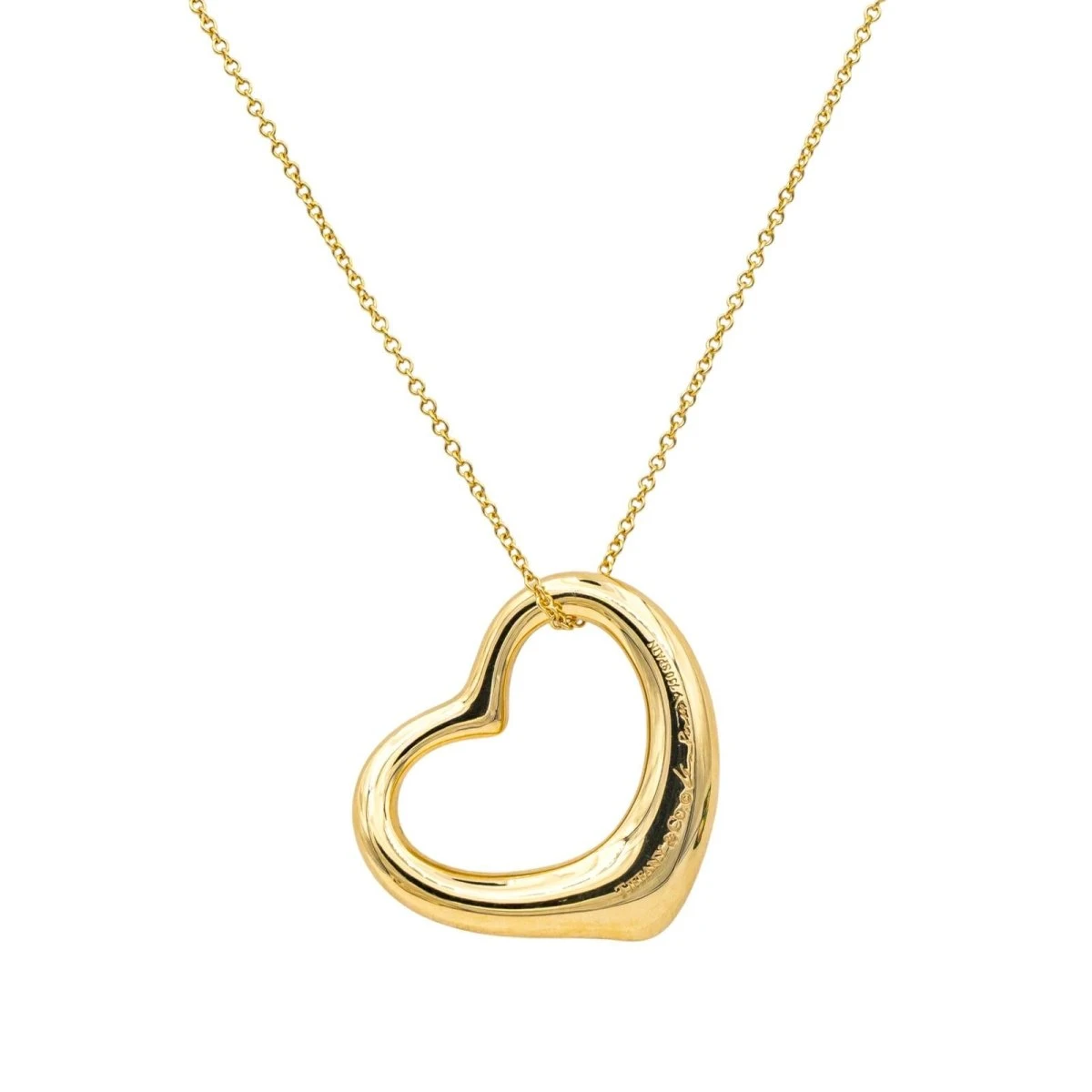 Collier Pendentif TIFFANY & CO. "Open Heart" En Or Jaune 4 Collier Pendentif TIFFANY & CO. "Open Heart" En Or Jaune – Image 4