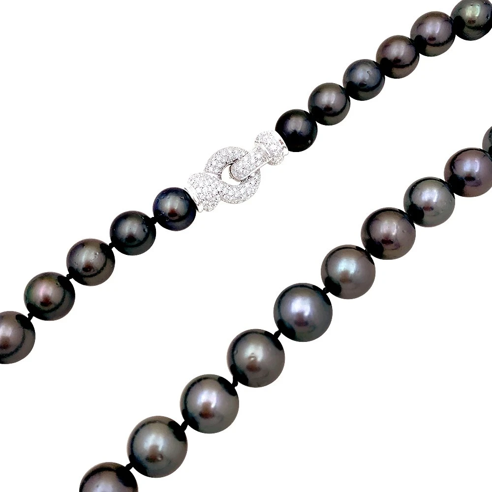 Miller Collier Perles De Tahiti En Or Blanc Et Diamants 6 Miller Collier Perles De Tahiti En Or Blanc Et Diamants – Image 6