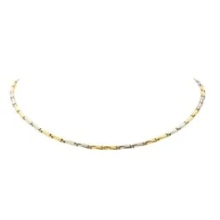 Collier Ras De Cou En Or Jaune Et Or Blanc -Castafiore Boutique collier ras de cou en or jaune et or blanc 712628