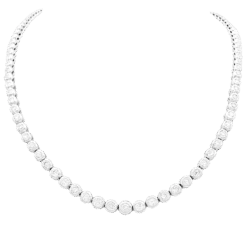 Miller Collier Rivière En Or Blanc Et Diamants