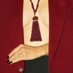 Collier Sautoir Pompon En Grenats Et Perles De Culture 9 Collier Sautoir Pompon En Grenats Et Perles De Culture -Castafiore Boutique collier sautoir pompon en grenats et perles de culture 731773