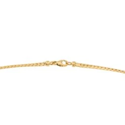 Collier Solitaire Maille Anglaise En Or Jaune Et Diamant -Castafiore Boutique collier solitaire maille anglaise en or jaune et diamant 168418