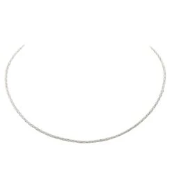Collier Tressé En Or Blanc